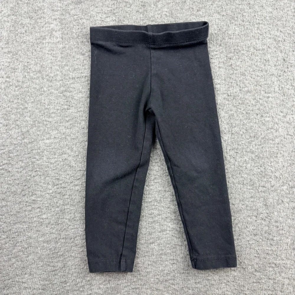The Children's Place Black Cotton Blend Leggings Toddler‎ Girls 18-24 Months